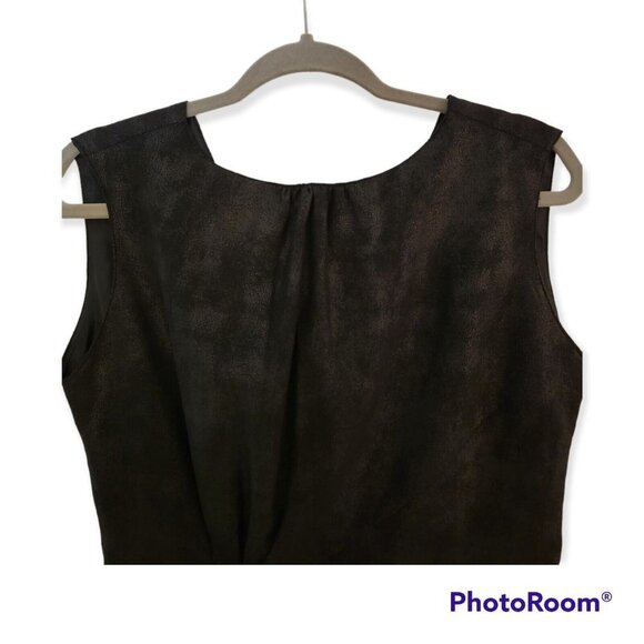 DKNY Jeans Metallic Black Sleeveless Dress Size M - Picture 3 of 4